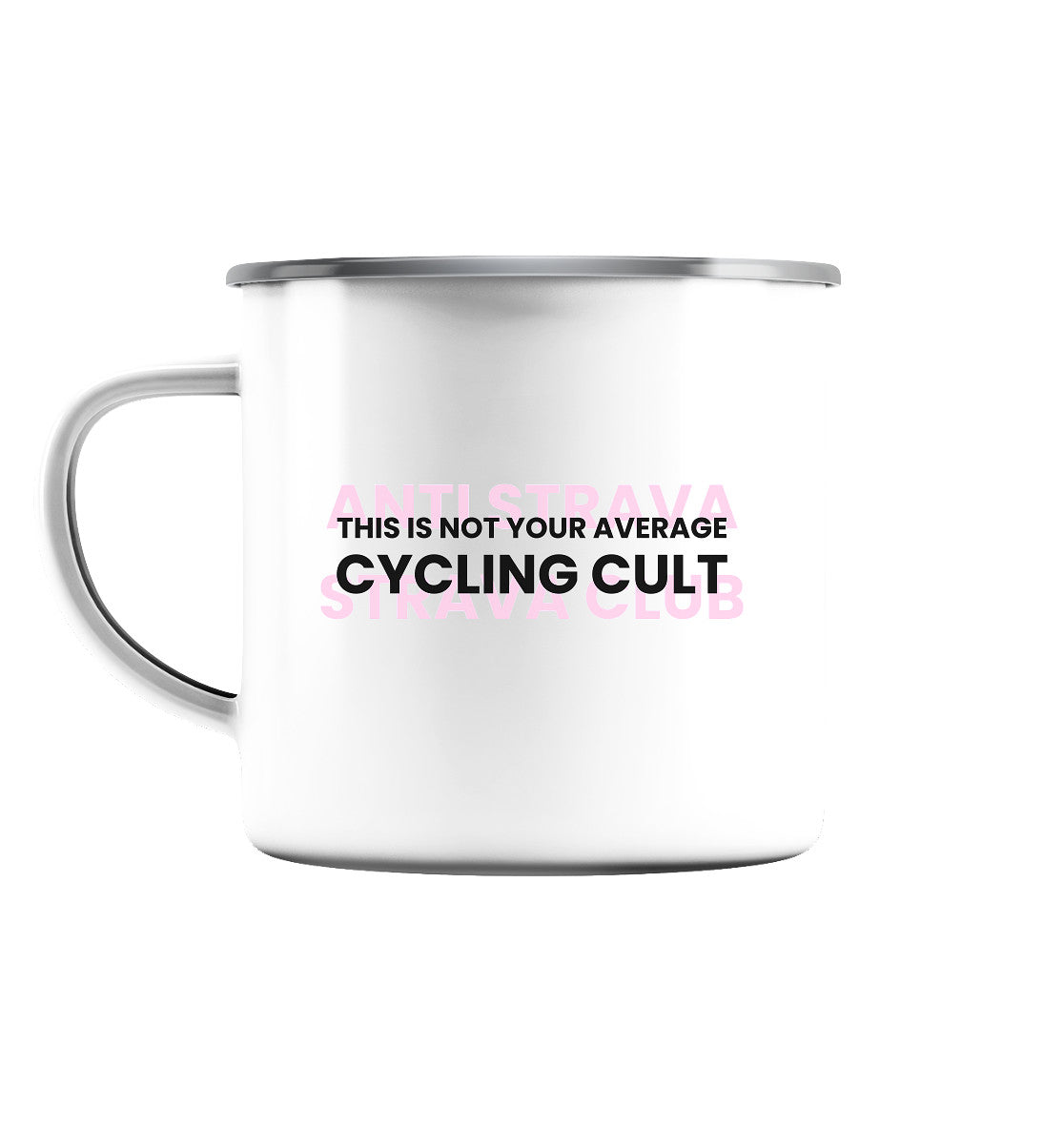 Anti Strava Strava Club - Emaille Tasse (Silber)