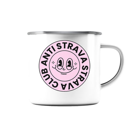 Anti Strava Strava Club - Emaille Tasse (Silber)