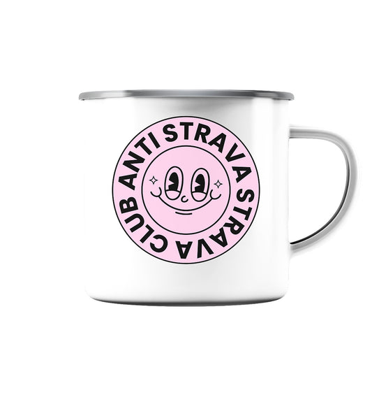 Anti Strava Strava Club - Emaille Tasse (Silber)